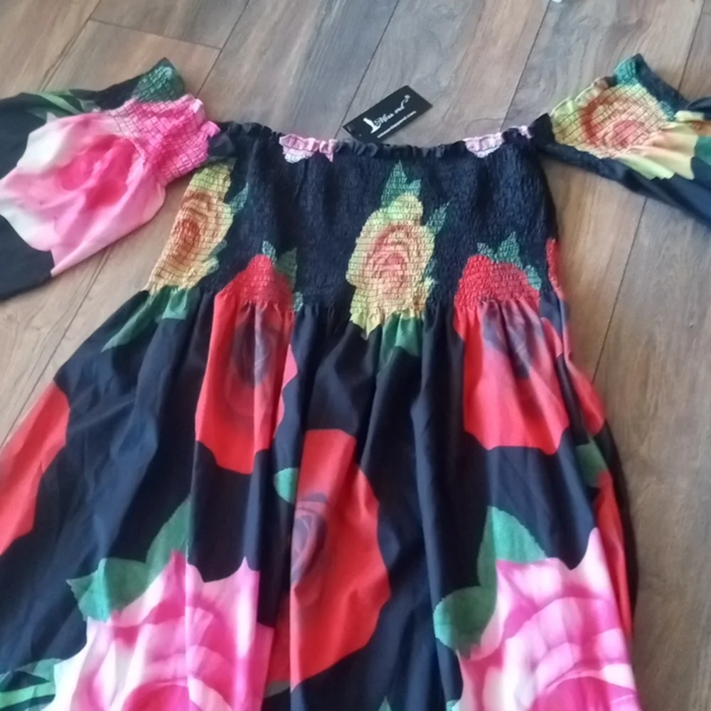 Long floral maxi dress - Picture 4 of 5